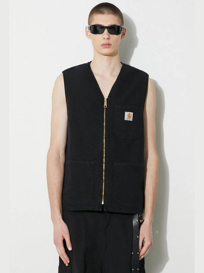 Arbor Cotton Canvas Vest Black Aged Canvas - CARHARTT WIP - BALAAN 2