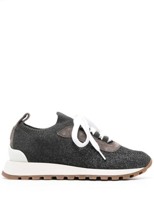 Women's Monilli Knit Low Top Sneakers Grey - BRUNELLO CUCINELLI - BALAAN 2