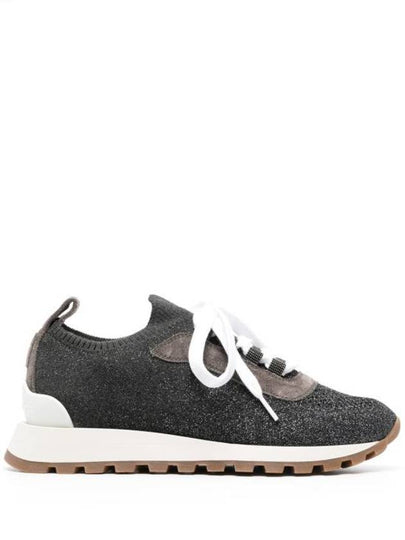 Women's Monilli Knit Low Top Sneakers Grey - BRUNELLO CUCINELLI - BALAAN 2