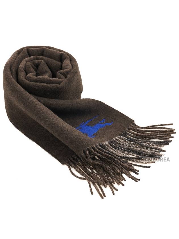 Check EKD Embroidered Reversible Cashmere Scarf Snug - BURBERRY - BALAAN 11