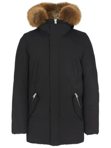 Edward Natural Fur Hooded Down Parka Black - MACKAGE - BALAAN 1