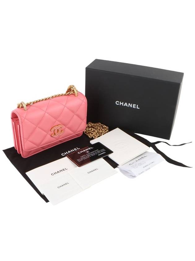 AP2635 Lambskin mini flap enamel gold metal cross bag overseas receipt 33424 2 - CHANEL - BALAAN 8