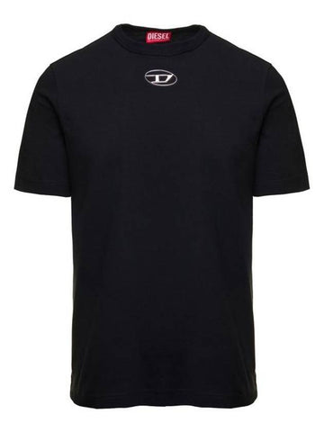 T Just OD Crew Neck Cotton Short Sleeve T-Shirt Black - DIESEL - BALAAN 1