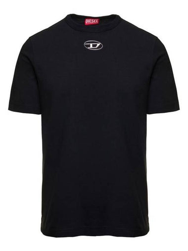 T Just OD Crew Neck Cotton Short Sleeve T-Shirt Black - DIESEL - BALAAN 1