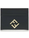 Logo Diamond Card Wallet Black - FENDI - BALAAN 3