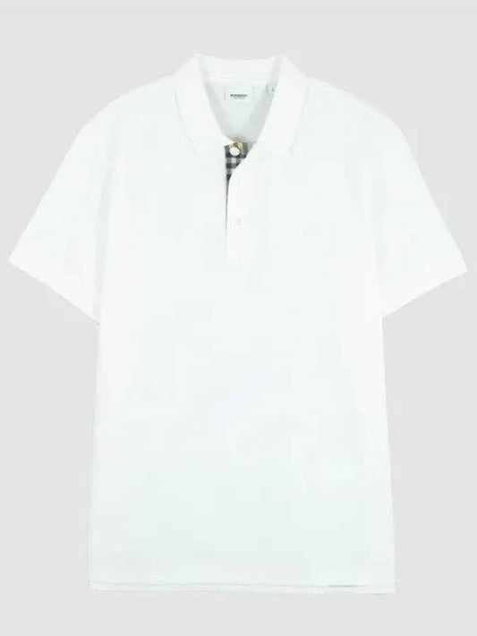 Eddie Cotton Polo Shirt White - BURBERRY - BALAAN 2