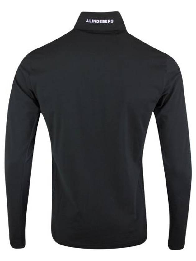 Luke Half Zip Up Mid Long Sleeve T-Shirt Black - J.LINDEBERG - BALAAN 3