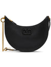 V Logo Classic Leather Chain Shoulder Bag Black - VALENTINO - BALAAN 3