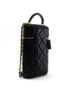 Classic Chain Cosmetic Phone Holder Vanity Bag Lambskin Black Champagne Gold AP2675 - CHANEL - BALAAN 6