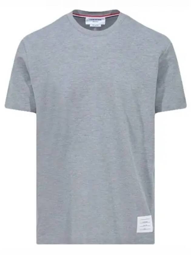 Classic Pique Rib Side Insert 4-Bar Short Sleeve T-Shirt Light Grey - THOM BROWNE - BALAAN 2