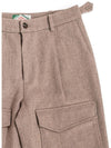 Men's Cargo Wool Pants Brown I1WP01BR - IOEDLE - BALAAN 8