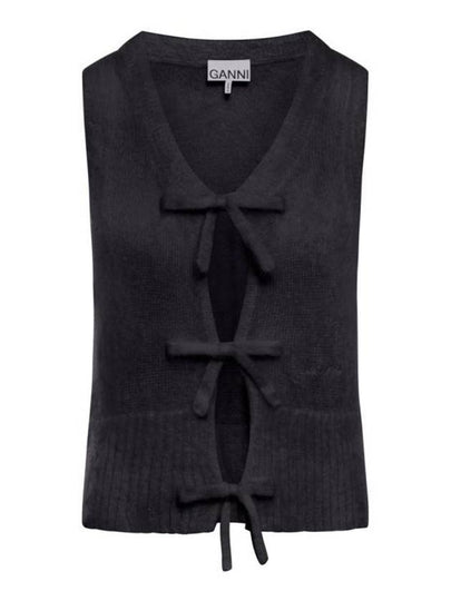 Tie String Vest Black - GANNI - BALAAN 2