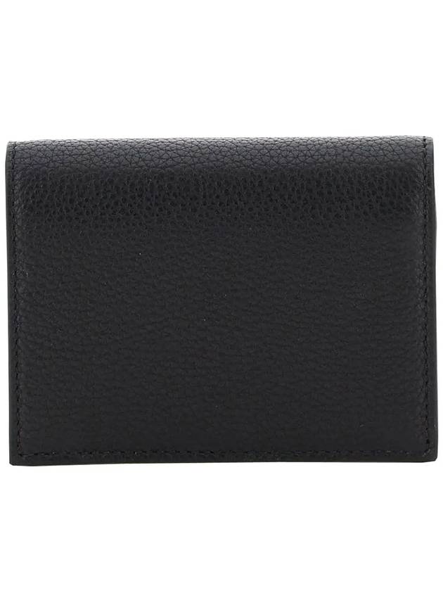 Gancini Logo Half Wallet Black - SALVATORE FERRAGAMO - BALAAN 4