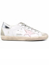 Women's Superstar Silver Heel Tab Pink Star Low Top Sneakers White - GOLDEN GOOSE - BALAAN 2