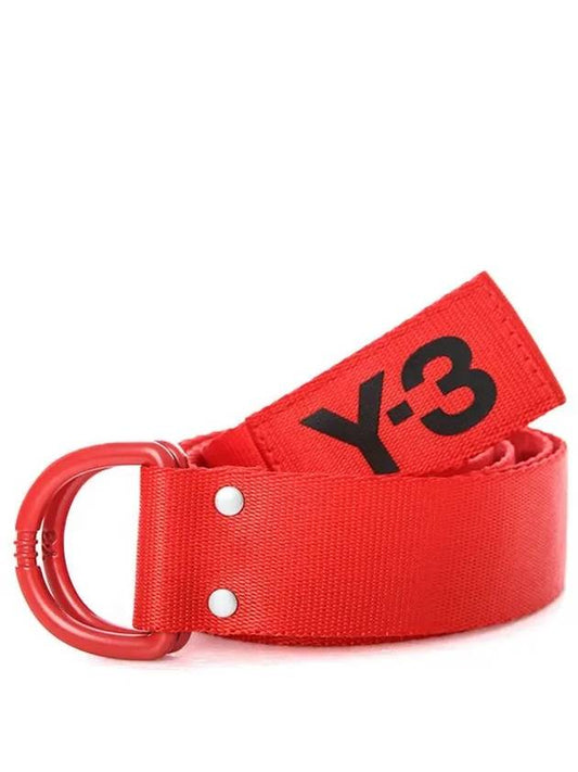 Y 3 Double D Ring Logo Long Strap Belt FS2362 - YOHJI YAMAMOTO - BALAAN 1