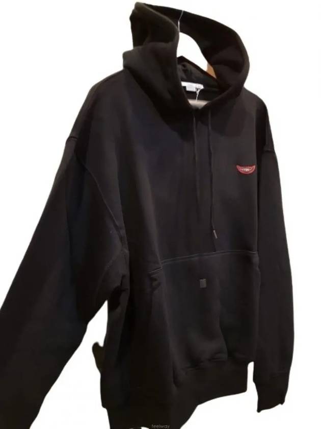 No Smile Cotton Hoodie Black - STELLA MCCARTNEY - BALAAN 4