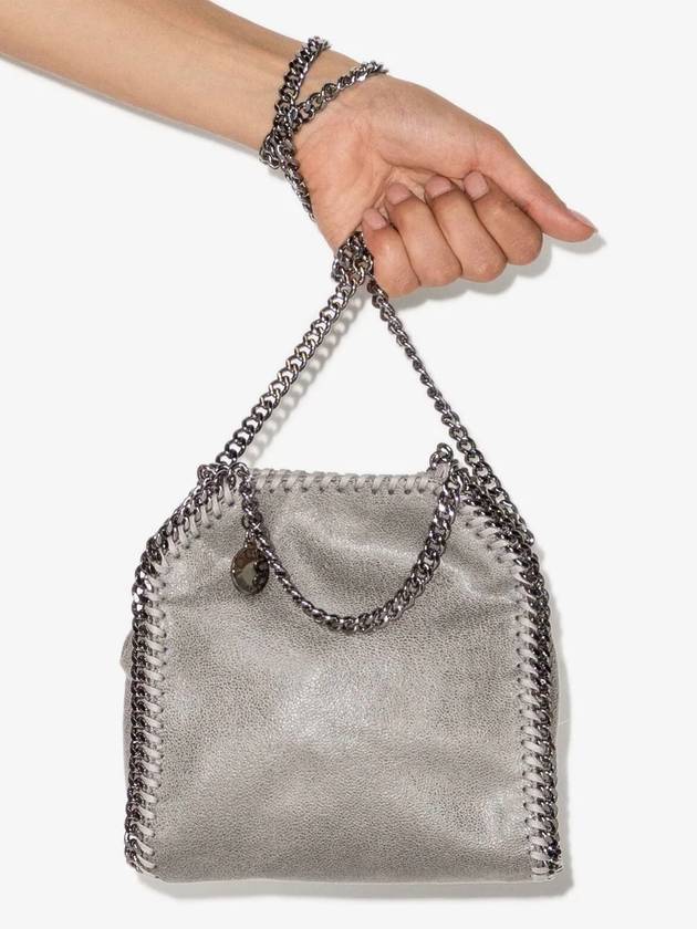 silver Falabella tiny tote bag light gray - STELLA MCCARTNEY - BALAAN 5