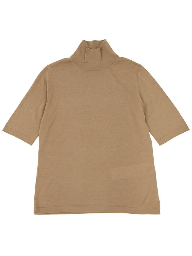 Gigi Short Sleeve Knit Turtleneck Brown - MAX MARA - BALAAN 2