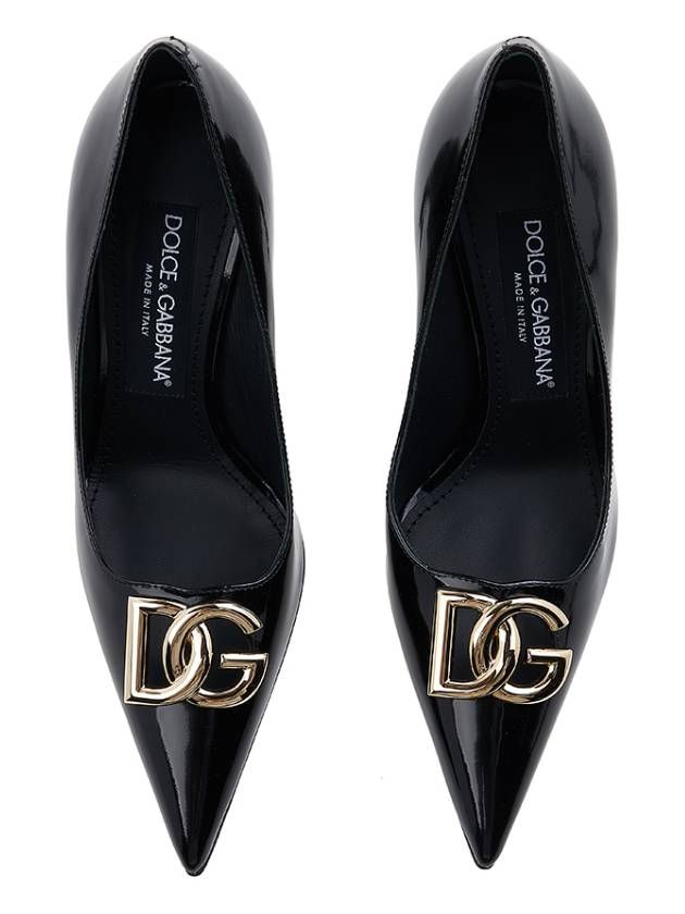 DG Logo Leather Pumps Black - DOLCE&GABBANA - BALAAN 7