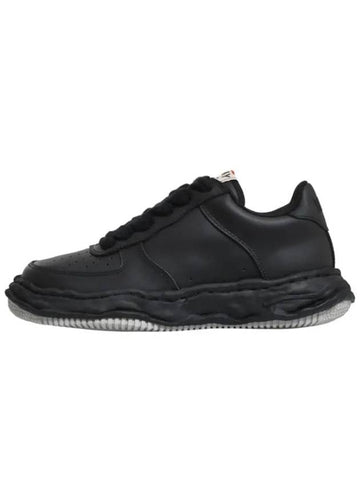 WAYNE Leather Low Sneakers A07FW702 BLK - MIHARA YASUHIRO - BALAAN 1