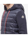 Men s Arm Logo Patch RWB Drawstring Hooded Knit Padded Jacket Royal Blue 9B00005 M1367 780 - MONCLER - BALAAN 3