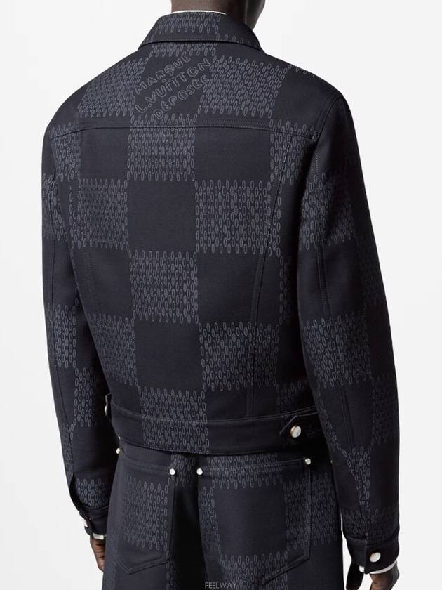 1AFWJB Damier tailored wool trucker jacket - LOUIS VUITTON - BALAAN 5