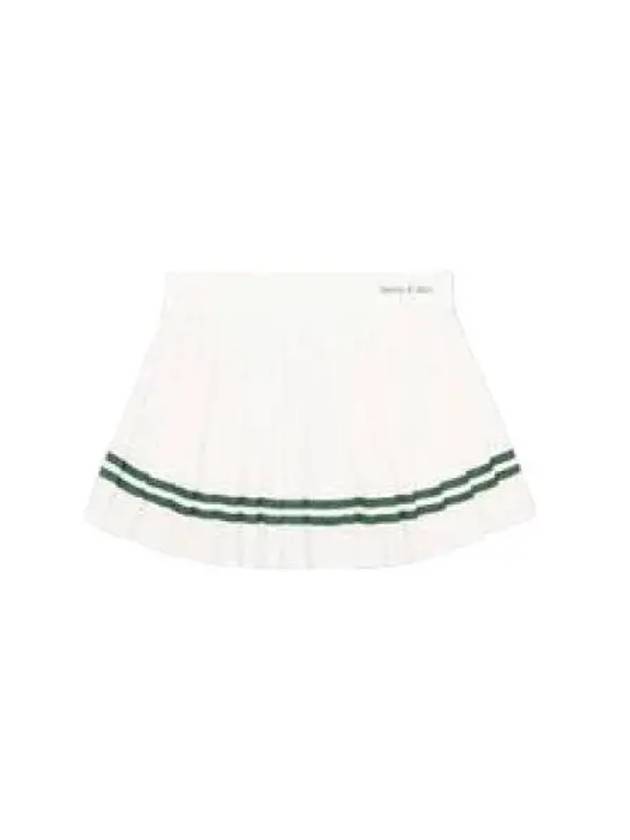 Classic Logo Pleated Skirt White Women s - SPORTY & RICH - BALAAN 1