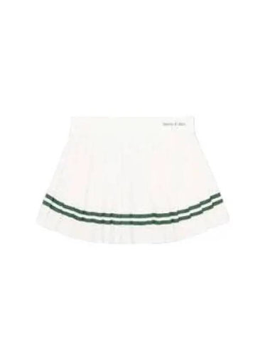 Classic Logo Pleated Skirt White - SPORTY & RICH - BALAAN 1