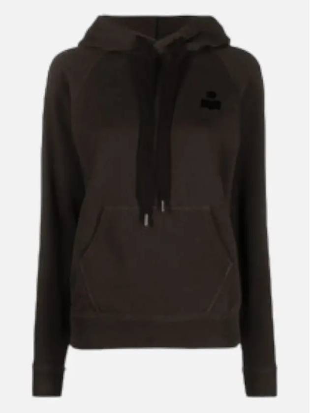 Malibu Logo Print Hooded Top Washed Black - ISABEL MARANT - BALAAN 3