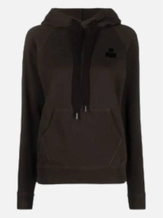 Malibu Logo Print Hooded Top Washed Black - ISABEL MARANT - BALAAN 2