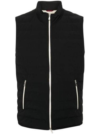 Zip-Up Down Vest Black - BRUNELLO CUCINELLI - BALAAN 1