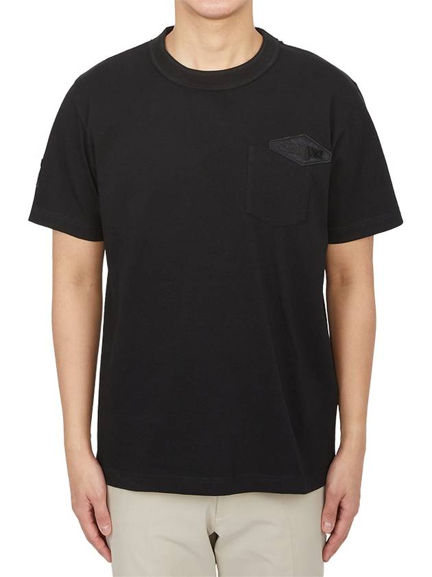 Gonz Patch Crew Neck Short Sleeve T-Shirt Black - SACAI - BALAAN 4