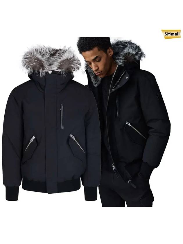 Dixon Nordic Tech Down Silver Fur Bomber Jacket Black - MACKAGE - BALAAN 6