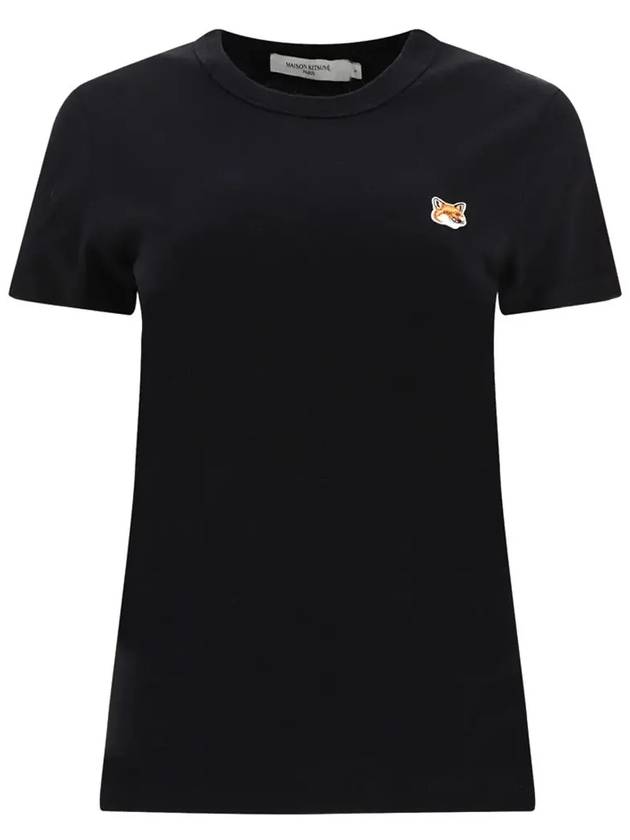 Fox Head Patch Short Sleeve T-Shirt Black - MAISON KITSUNE - BALAAN 3