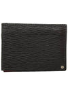 Double Gancini Leather Card Wallet Black - SALVATORE FERRAGAMO - BALAAN 3