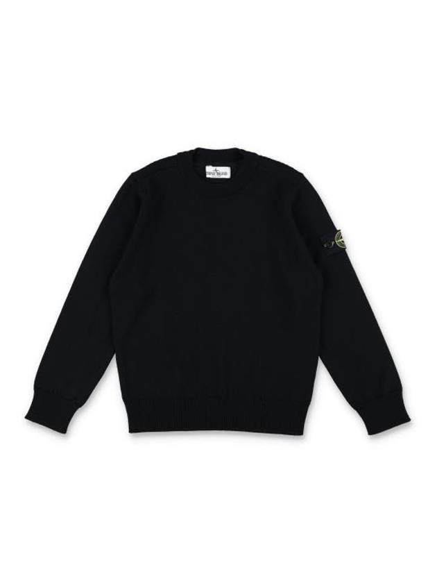 Kids Stone Island Knit Sweatshirt 8116509C4 V0029 BLACK - STONE ISLAND - BALAAN 1