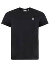 Embroidered Monogram Motif Cotton Short Sleeve T-Shirt Black - BURBERRY - BALAAN 2