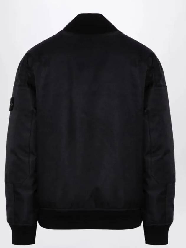 Compass Wappen Logo Twill Padding Bomber Jacket Black - STONE ISLAND - BALAAN 3