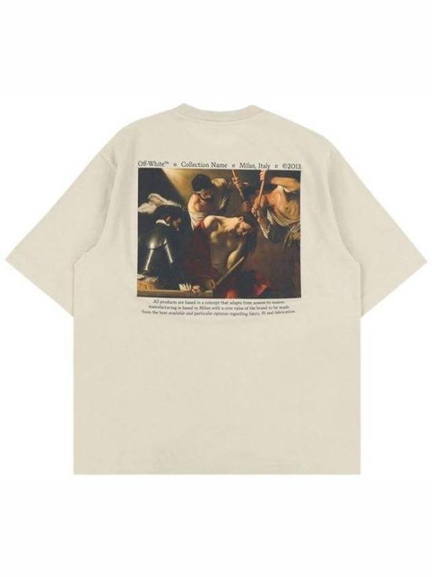 Caravaggio Printing Short Sleeve T-Shirt Beige - OFF WHITE - BALAAN 2