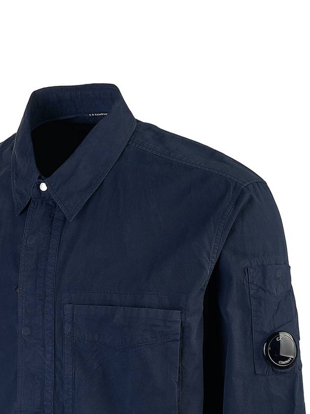 Gabardine Utility Long Sleeve Shirt Navy - CP COMPANY - BALAAN 6