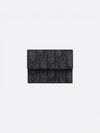 Oblique Jacquard Tri-Fold Half Wallet Black - DIOR - BALAAN 2