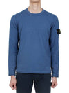 Compass Badge Ribbed Cotton Knit Top Avio Blue - STONE ISLAND - BALAAN 2