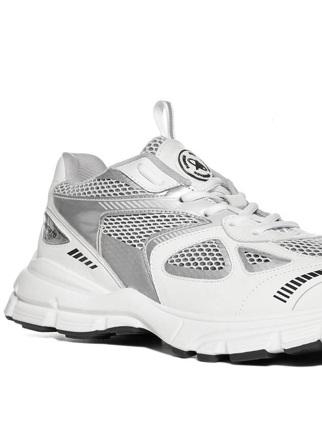 'Marathon Runner' Silver And White Sneakers Wth Logo In Leather Blend Man Axel Arigato - AXEL ARIGATO - BALAAN 4