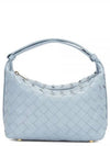 Intrecciato Small Leather Shoulder Bag Light Blue - BOTTEGA VENETA - BALAAN 2