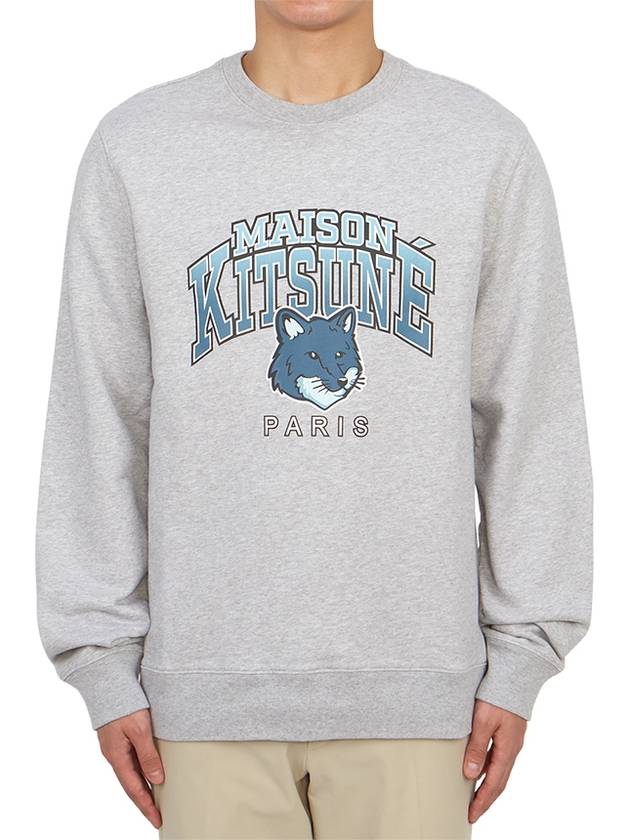 Campus Fox Regular Sweatshirt Light Grey Melange - MAISON KITSUNE - BALAAN 2