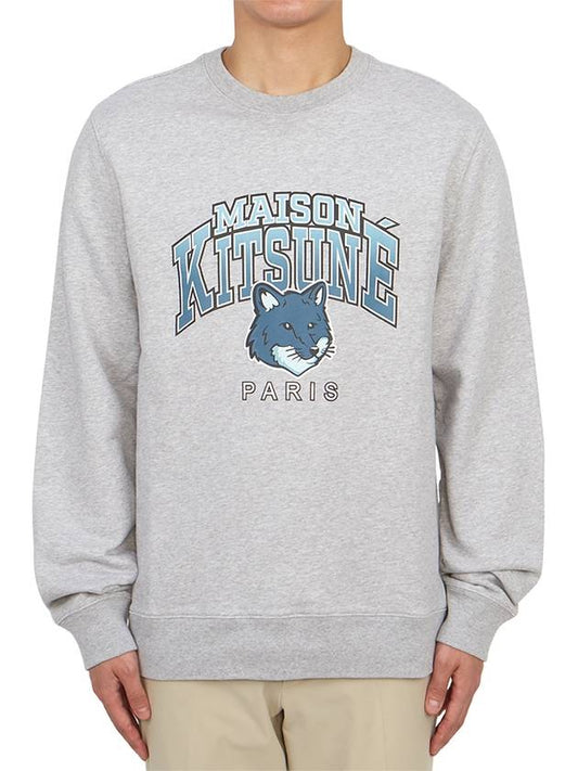 Campus Fox Regular Sweatshirt Light Grey Melange - MAISON KITSUNE - BALAAN 2