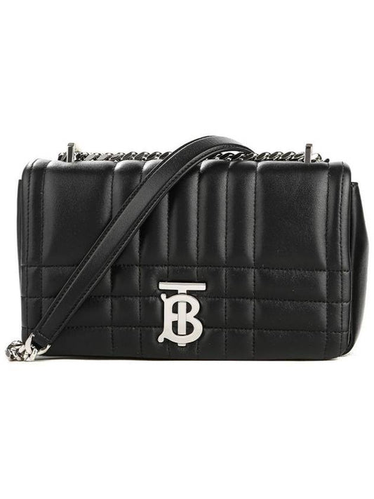 Lola Silver Quilted Shoulder Bag Black - BURBERRY - BALAAN 2