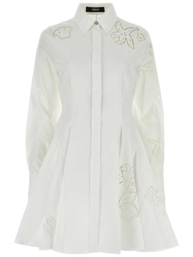 Broadly anglaise mini shirt dress 10161261A11467 - VERSACE - BALAAN 2