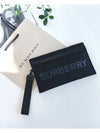 Logo Print Nylon Clutch Bag Black - BURBERRY - BALAAN 2