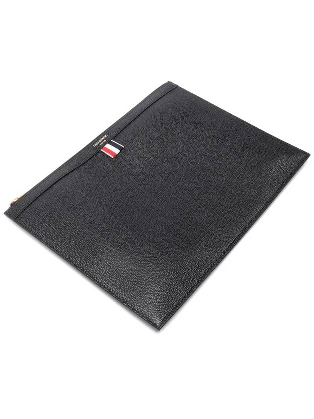 Medium Document Holder Clutch Bag Black - THOM BROWNE - BALAAN 6